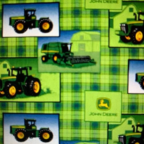 John deere plaid patch allover - deere,