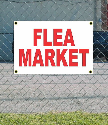 2x3 flea market red white - market,