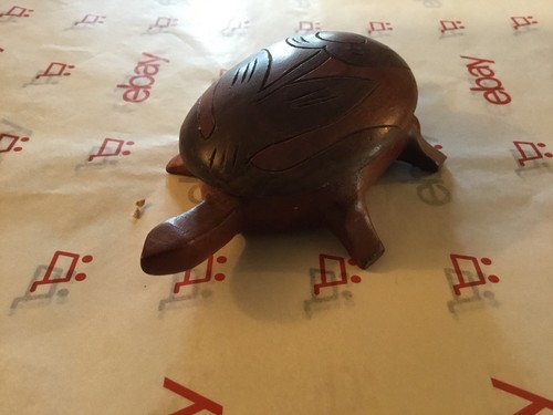 Turtle shaped wooden trinket - shaped,