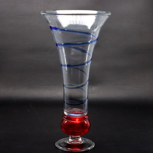 Art glass trumpet vase - art,