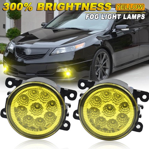 Pair front bumper yellow fog - front,