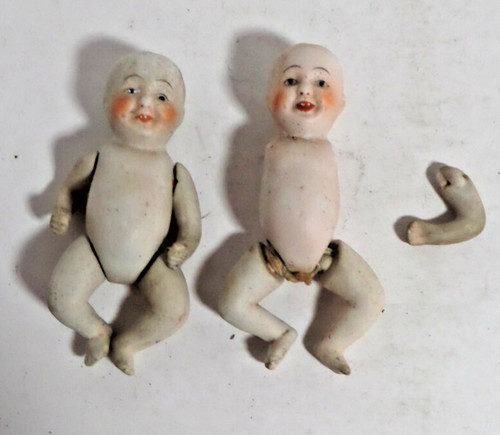 Ceramic bisque old dolls - ceramic,