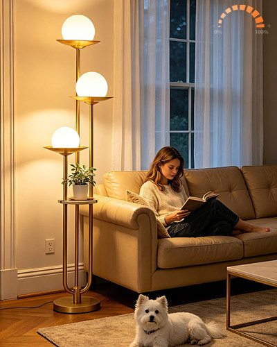 Globe dimmable floor - dimmable, lamp