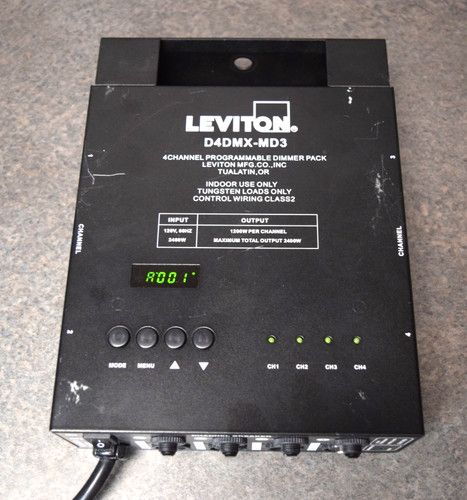 Leviton d4dmx md3 channel - leviton, 4-channel