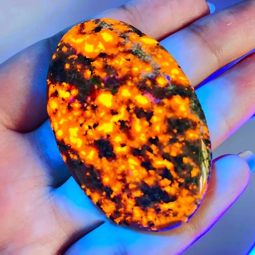 Natural yooperlite flame palm - yooperlite,