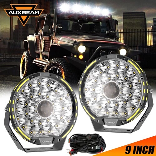 Auxbeam inch round - 9'', led