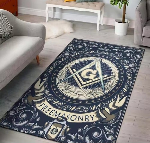 Masonic freemason rug 47x63 - rug, 47x63"