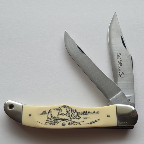 Vintage schrade usa scrimshaw - schrade,
