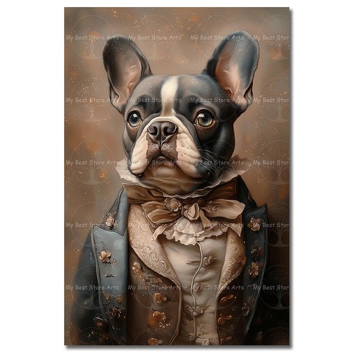 French bulldog art print - french,
