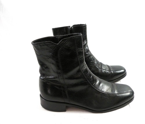 Florsheim black leather zip - black,