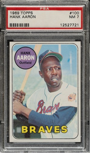 1969 topps 100 hank aaron - #100,