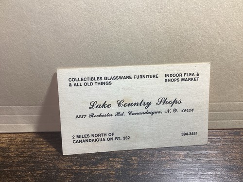 Vintage business card lake - card,