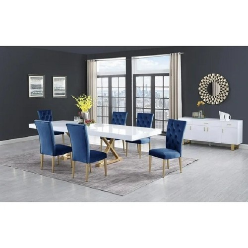 7pc modern dining set white - modern,