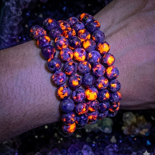 Natural yooperlite bracelet - yooperlite,