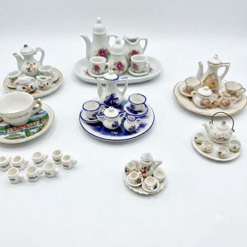 Vtg miniature porcelain tea - vtg,