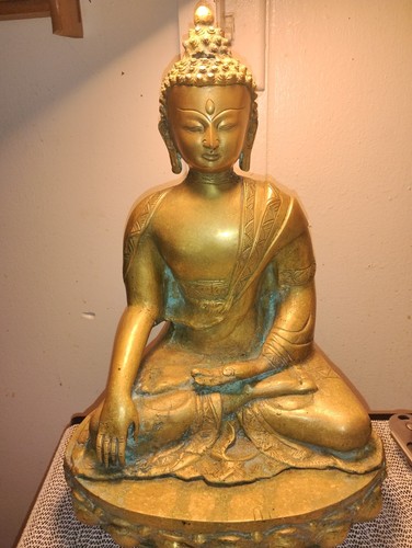 Old tibetan bronze gilt - 15'',