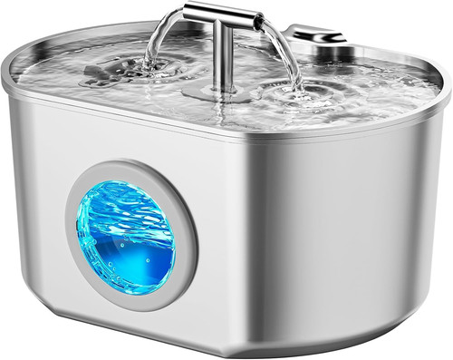 Cat water fountain - cat, stainless