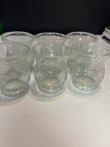 Small clear glass - glass, cracked