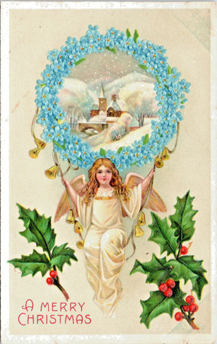 Christmas angel bell swing - christmas,