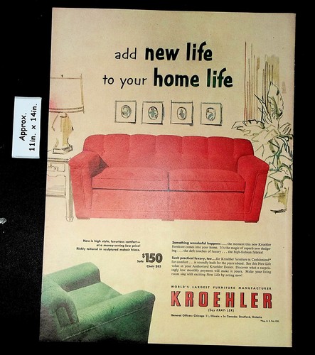 1952 kroehler furniture - kroehler,