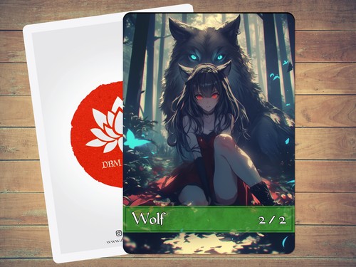 Wolf mtg token custom - custom, anime