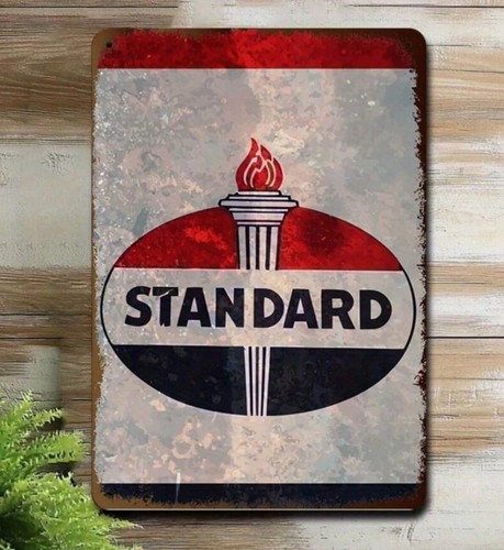 Standard motor oil metal sign - motor,