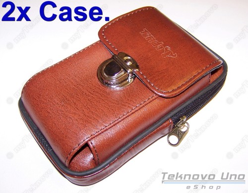 Case double pouch belt clip - 2x,