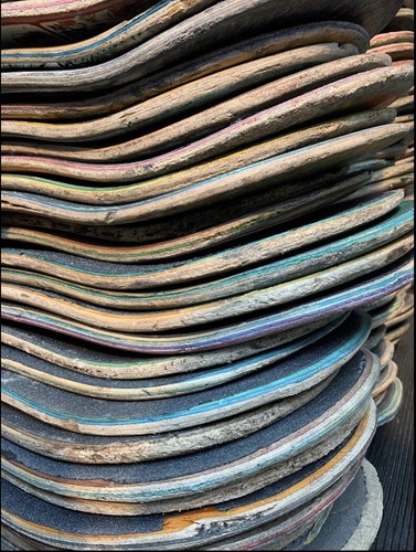 Pack used skateboard decks - pack,