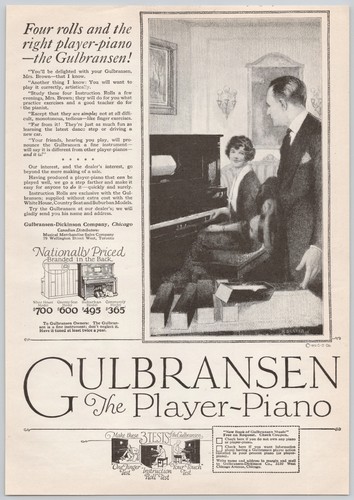 Gulbransen player piano - gulbransen,