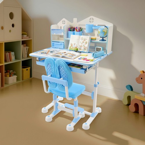 Blue kids study desk - kids,