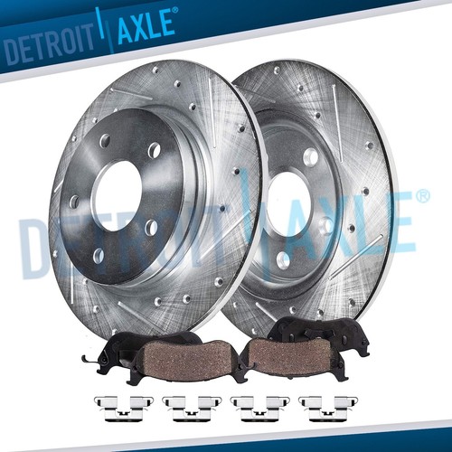 Rear drilled brake rotors - drilled, +