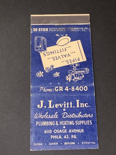 Vintage matchbook levitt - matchbook, “j