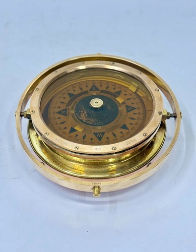 Vintage brass ship compass - vintage,