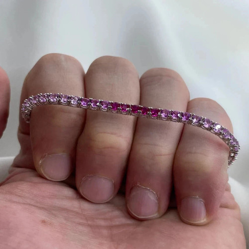 10ct round cut pink sapphire - round,