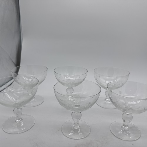 Vintage clear etched champagne - vintage,