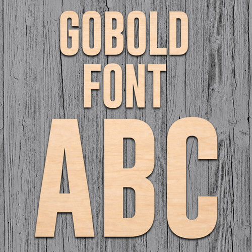 Gobold font wood letters - font,