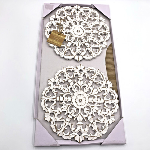 Boho carved wood wall - boho,