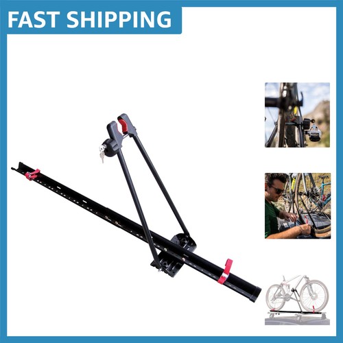 Black upright roof bike rack - bike,