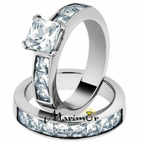 Stainless steel wedding ring - stainless,