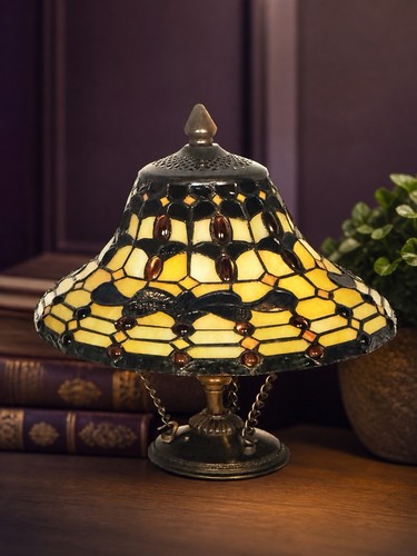 Vtg tiffany style stained - style,
