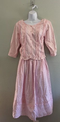 Vtg pink eyelet lace piece - eyelet, 2