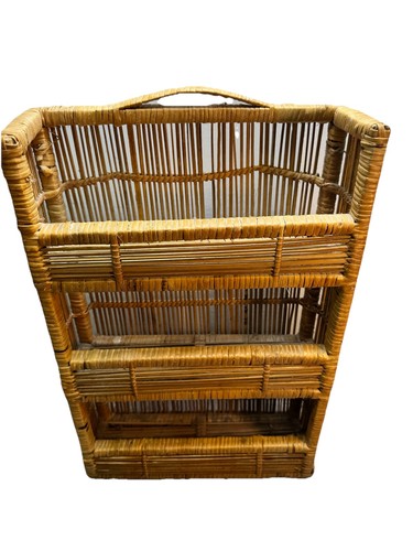 Vintage wicker rattan three - rattan,