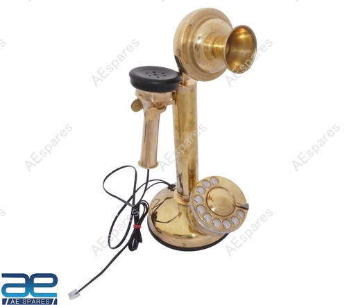 Candle stick brass telephone - stick,
