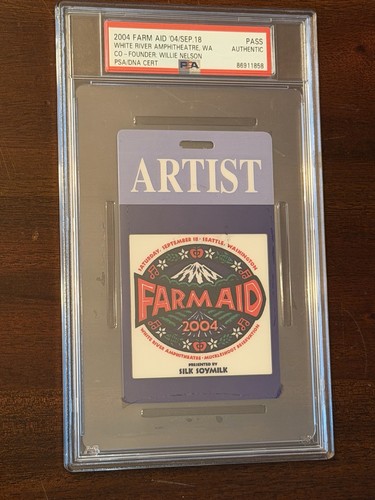 Willie nelson signed farm aid - nelson,