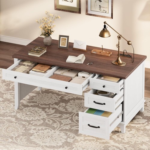 Farmhouse desk with charging - ,