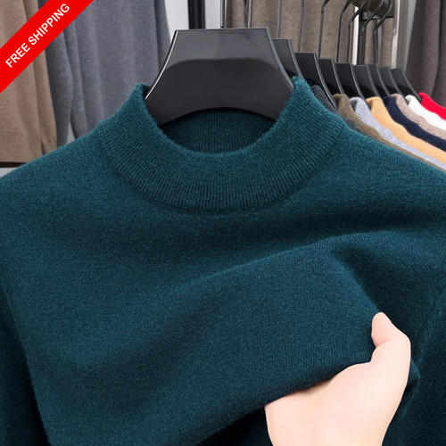 Men cashmere sweater mock - men's,