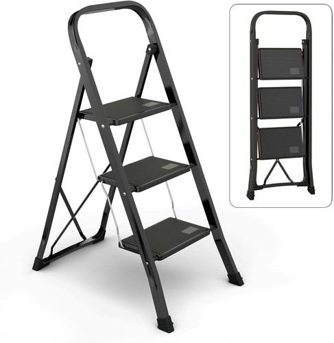 Steel folding step stool - folding,