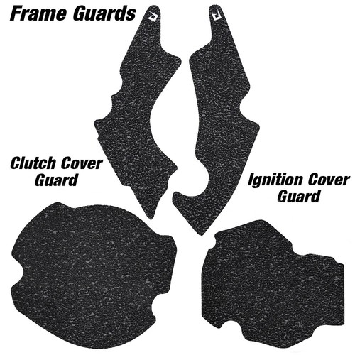 Black engine frame guards - black, &