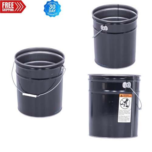 Gallon black steel open - open, head