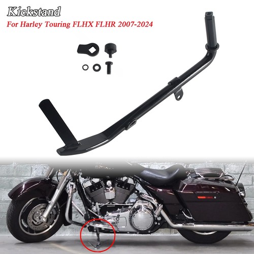 Black motorcycle side stand - side,